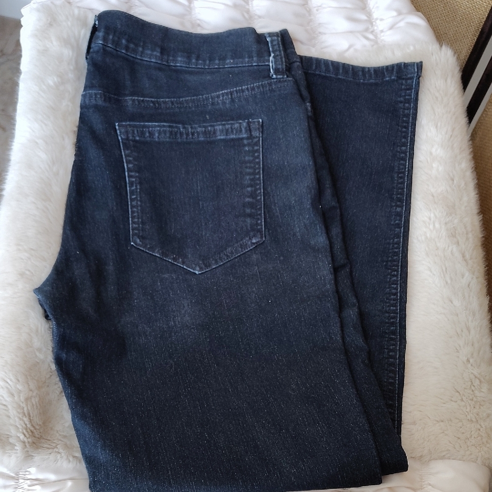 Dark Wash Denim Skinny Jeans, Petite